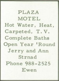 Plaza Motel - 1970S Yearbook Ad